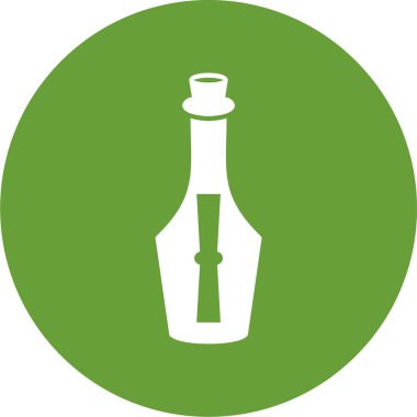 Bir şişe simgesinin vektör illüstrasyonu