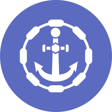 Tek çapa simgesinin vektör illüstrasyonu 