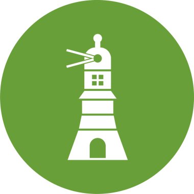 deniz feneri simgesi, vektör illüstrasyonu