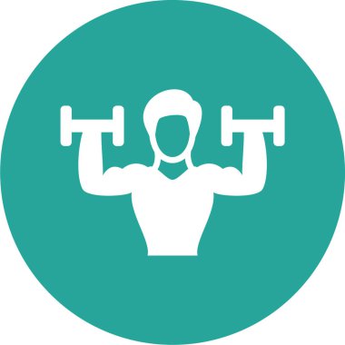 Ağırlık kaldırma simgesinin vektör illüstrasyonu