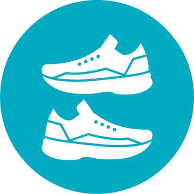 spor ayakkabısı ikon vektör illüstrasyonu