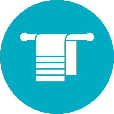 Banyo simgesi, havlunun vektör çizimi