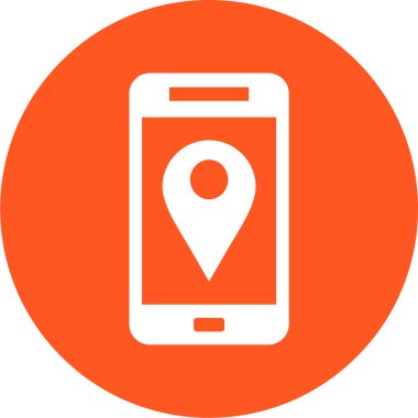 Cep telefonu simgesi, vektör illüstrasyonu