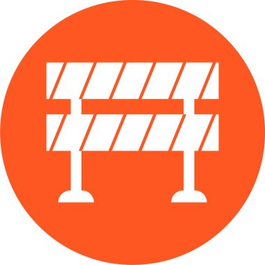 Beyaz arkaplanda bariyer simgesi izole edildi