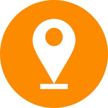 Harita işaretleyici simgesi. konum belirleyici sembol. düz tasarım biçimi.