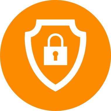 Kalkan. Web simgesi basit illüstrasyon