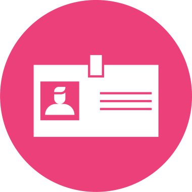 Kimlik kartı simgesi, vektör illüstrasyonu