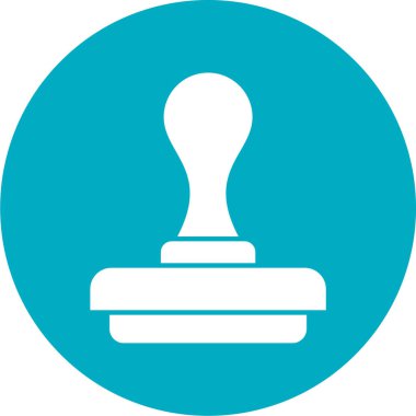 Uzun saplı bir pul. vektör illüstrasyonu