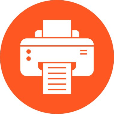 Yazıcı simgesi, vektör illüstrasyonu