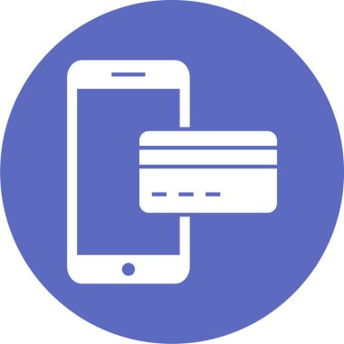 Kredi kartıyla. Basit resimleme