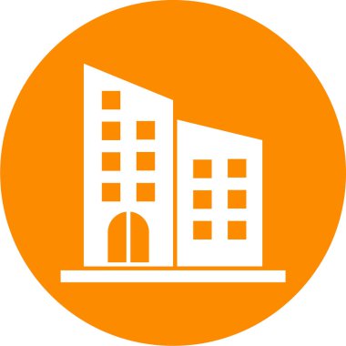 Bina. Web simgesi basit illüstrasyon