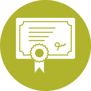 Sertifika vektör simgesi modern basit illüstrasyon