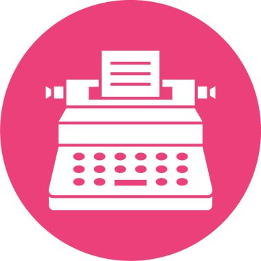 Daktilo. Web simgesi basit tasarım