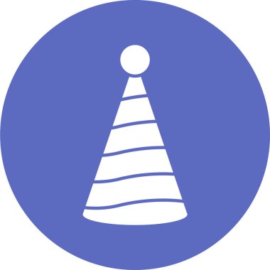 Yılbaşı şapkasının vektör illüstrasyon simgesi