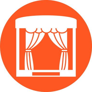 Tiyatro. Web simgesi basit illüstrasyon
