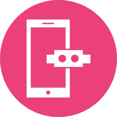 Cep telefonu simgesi, vektör illüstrasyonu