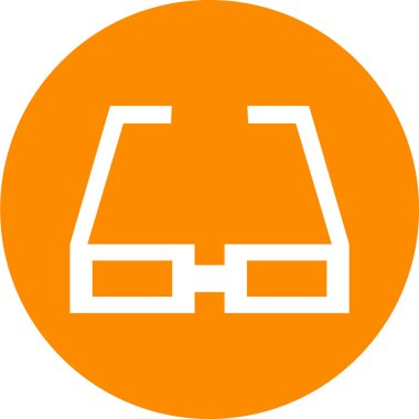 Gözlük. Web simgesi basit illüstrasyon