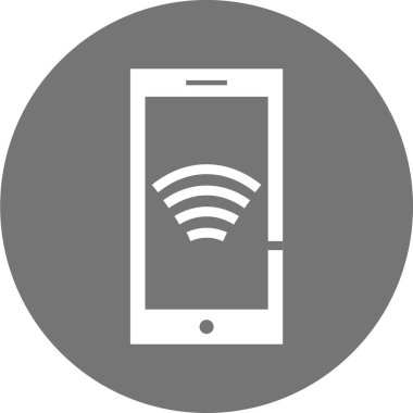 Moda biçimi izole edilmiş arka planda cep telefonu simgesi