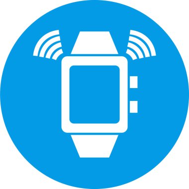 akıllı saat simgesi soyut arkaplanda izole