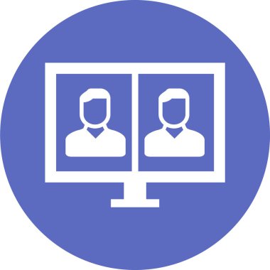 iş yönetimi düz simgesi, vektör illüstrasyonu