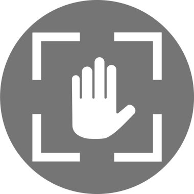 Bir dur simgesinin vektör illüstrasyonu