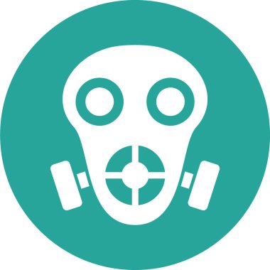 Gaz maskesi simgesinin vektör illüstrasyonu