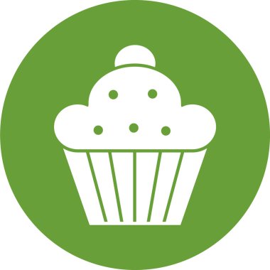 cupcake ikonu vektör illüstrasyonu