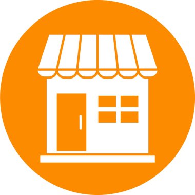 Dükkan. Web simgesi basit illüstrasyon