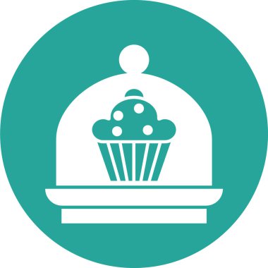 Kek ikonu. vektör illüstrasyonu