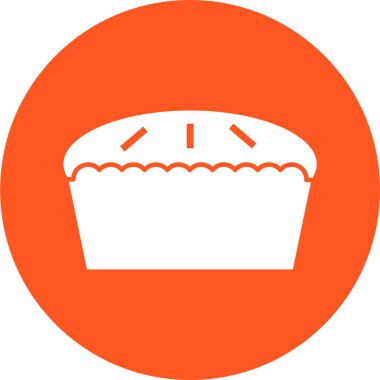 cupcake ikonu vektör illüstrasyonu