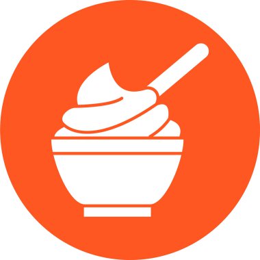 Bir kase yemek ikonu çizimi