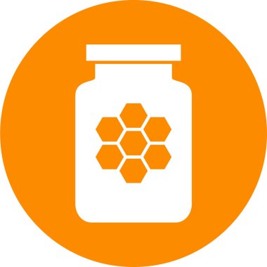 bal kavanozu simgesi, vektör illüstrasyonu