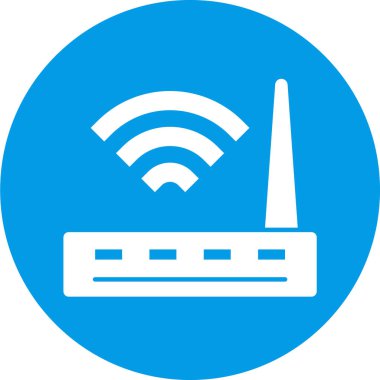 Kablosuz ağ simgesi soyut bir grupta izole edildi