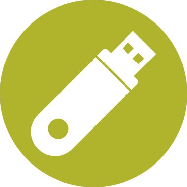 USB flash disk simgesi. vektör illüstrasyonu