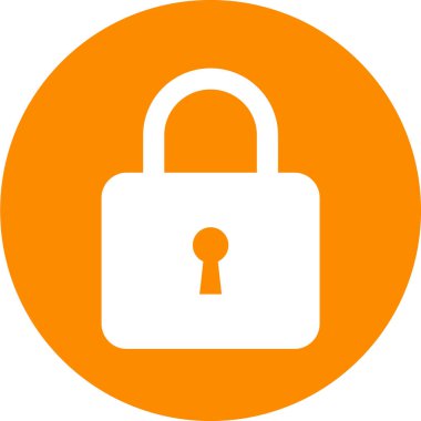 Kilit. Web simgesi basit illüstrasyon