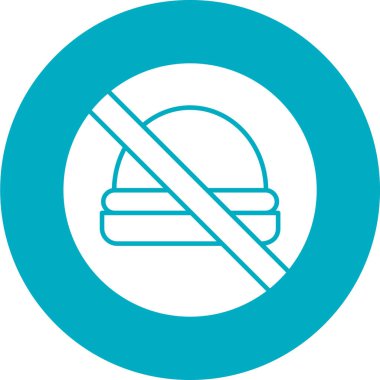 Gıda simgesi olmayan vektör illüstrasyonu