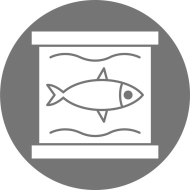 balık simgesi vektör illüstrasyonu