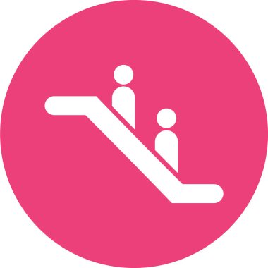 Yürüyen merdiven simgesi. Web için insan vektör simgelerinin düz çizimi