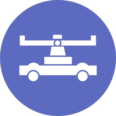 Modern b 'nin vektör illüstrasyonu araba simgesinden yoksun