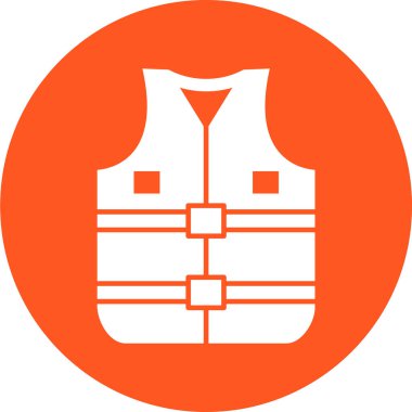 Bir yelek simgesinin vektör illüstrasyonu