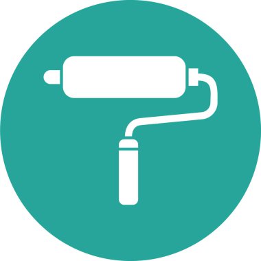 boya silindirli ağ simgesi basit illüstrasyon