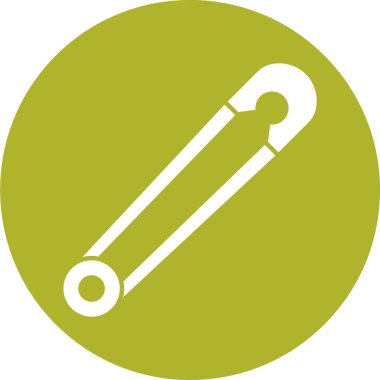 Tek izole edilmiş iğne simgesinin vektör çizimi