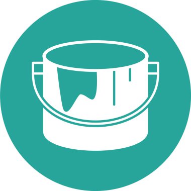 Boya kovası simge vektör çizim