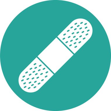 beyaz zemin üzerine bandaj simgesi