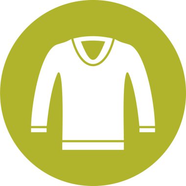 Gömlek ikonu. Web için kıyafet vektör sembolünün düz çizimi