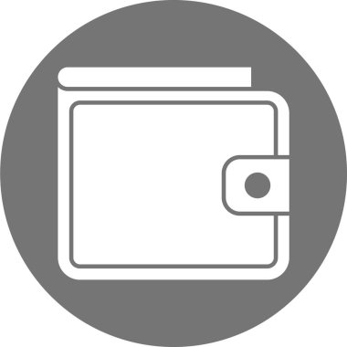Cüzdan simgesi, vektör illüstrasyonu