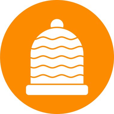 Noel şapkası simgesi vektör illüstrasyonu