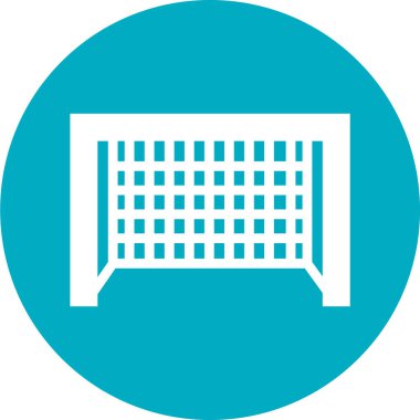 Tenis kortu simgesi, vektör illüstrasyonu