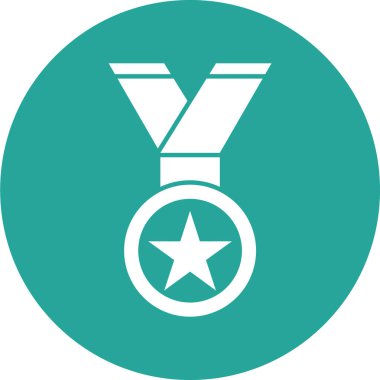 Madalya simgesi, vektör illüstrasyonu