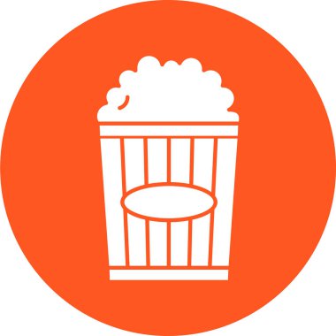 patlamış mısır vektör simgesi modern basit illüstrasyon